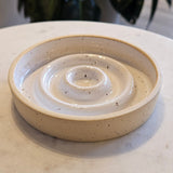 Round ceramic soap dish